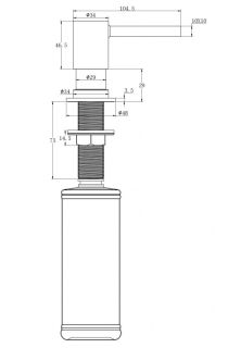 Дозатор для кухонной мойки Milacio MCU.934.BGD золото/чёрный